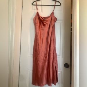 Express satin midi slip dress